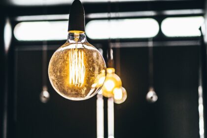 tilt shift lens photography of clear glass bulb