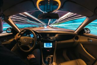 time lapse photography of man riding car
